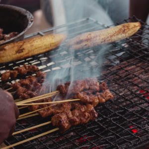 Snelle grilled chicken thigh Yakitori